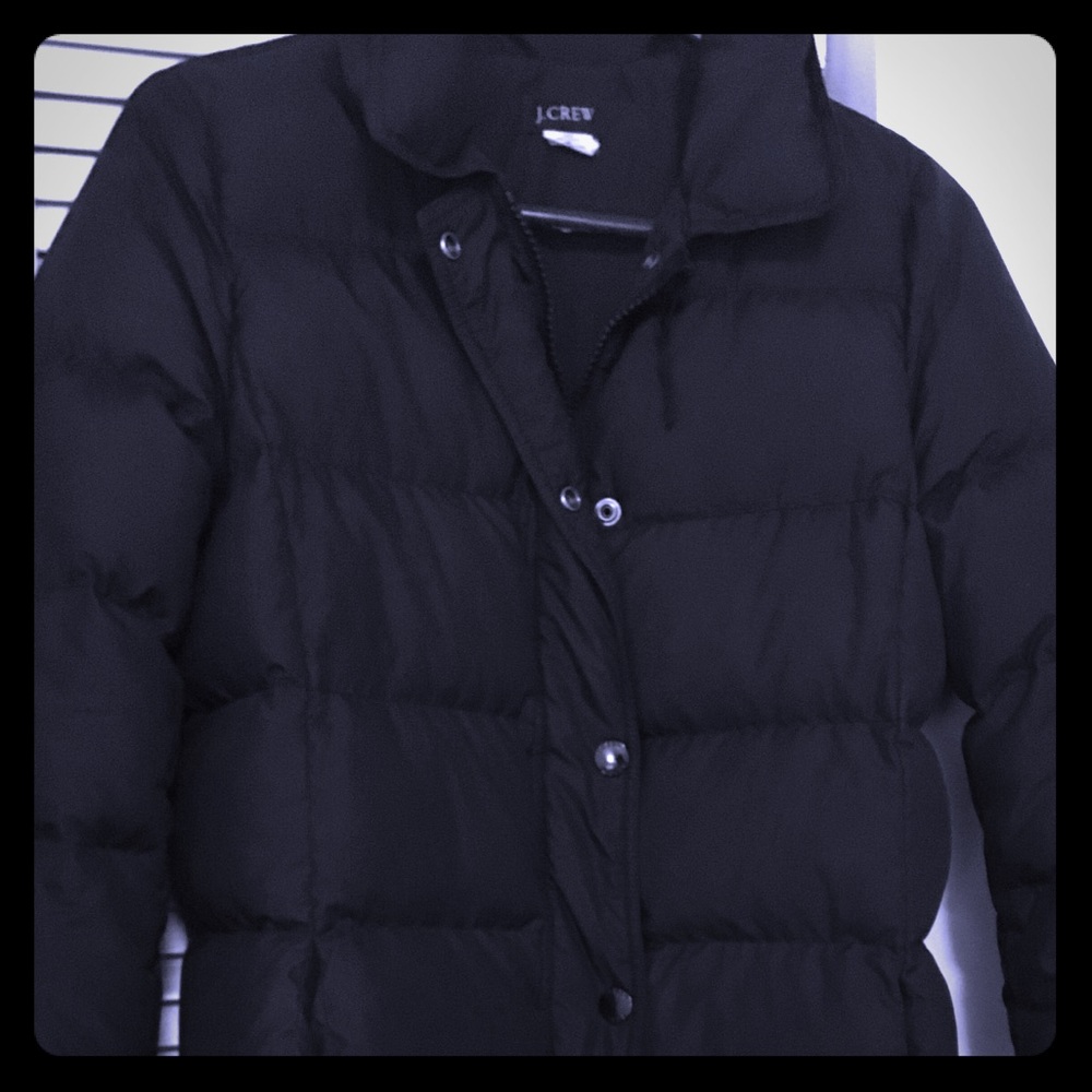 J Crew puffer mid length jacket ladies size s